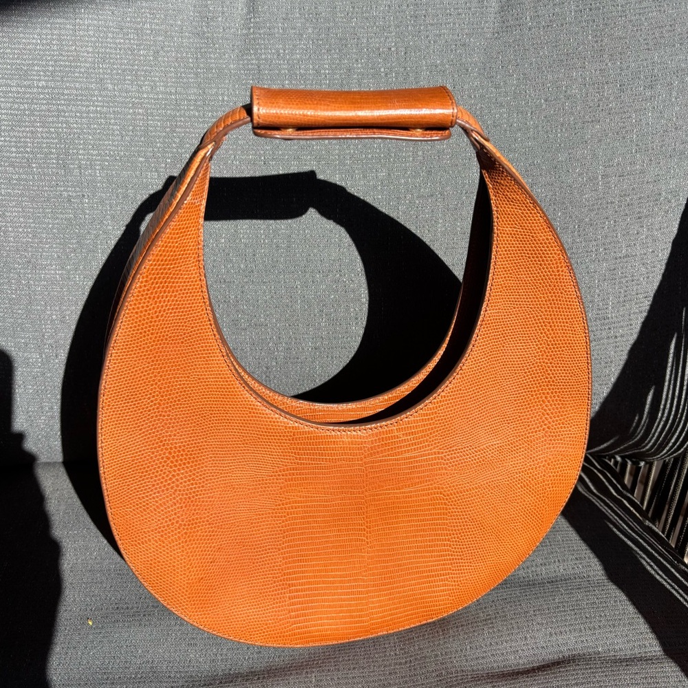 Staud tan/honey brown moon shoulder bag